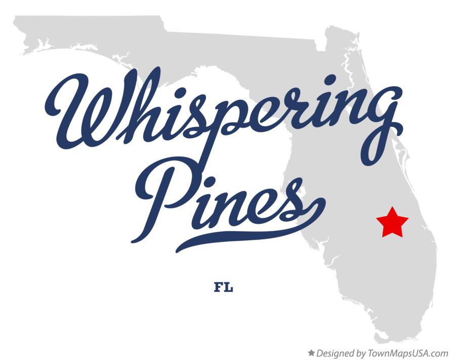 Map of Whispering Pines Florida FL