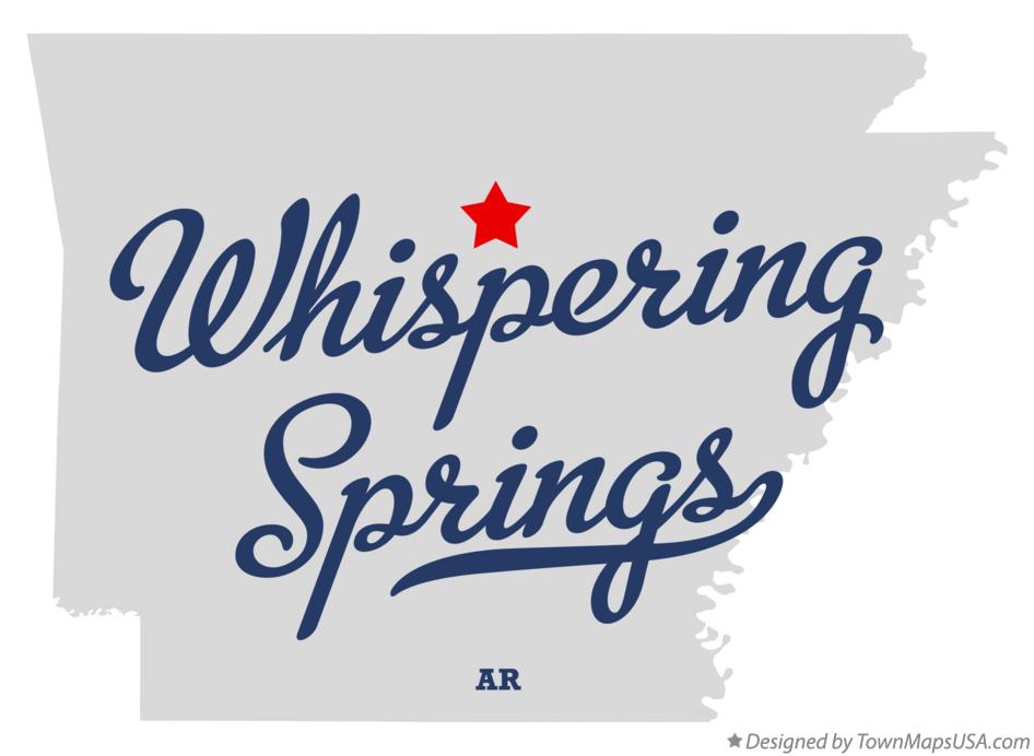 Map of Whispering Springs Arkansas AR