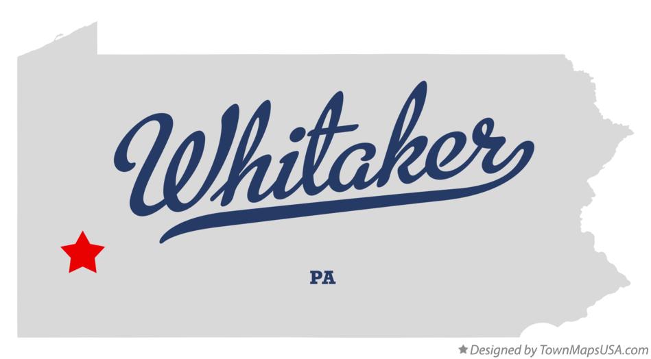 Map of Whitaker Pennsylvania PA