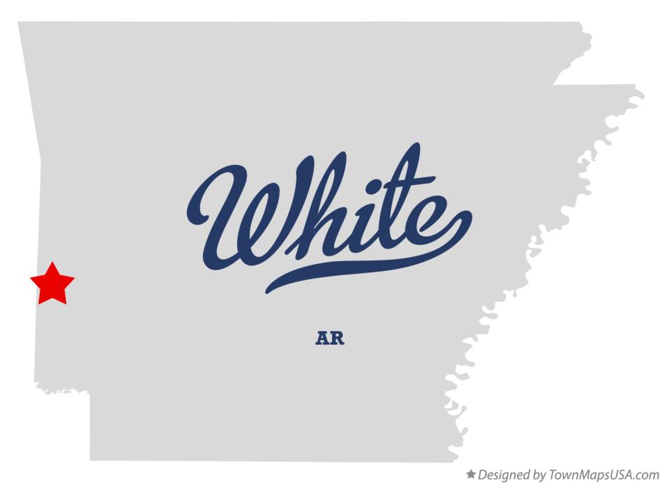 Map of White Arkansas AR