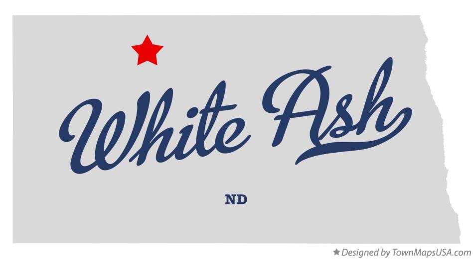 Map of White Ash North Dakota ND