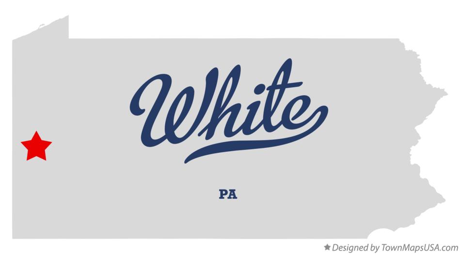 Map of White Pennsylvania PA