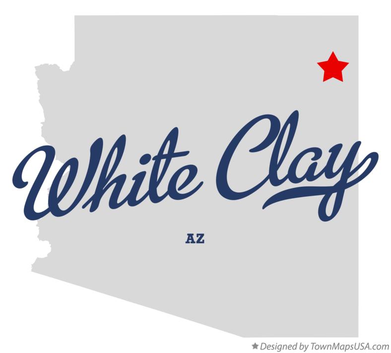 Map of White Clay Arizona AZ