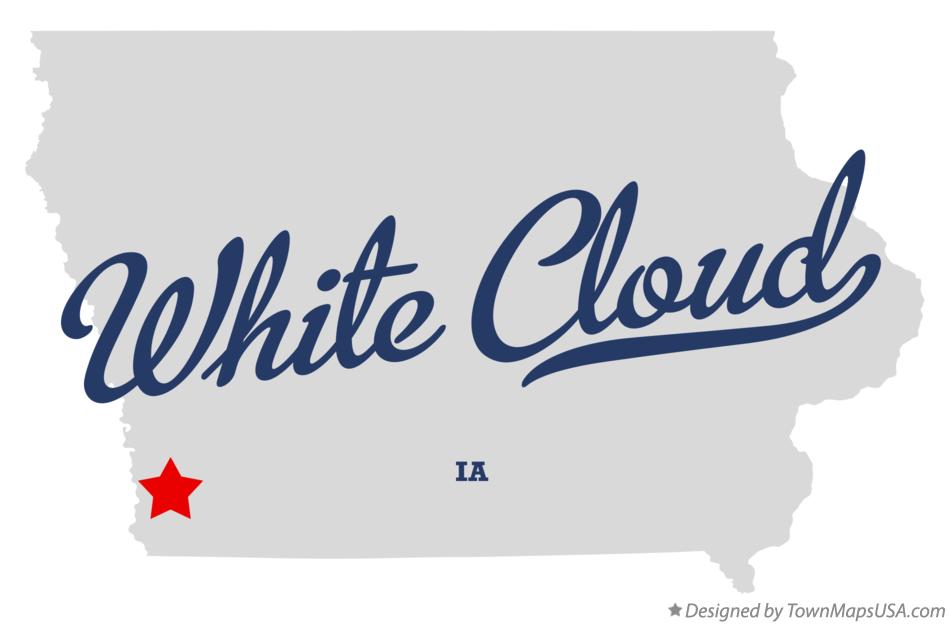 Map of White Cloud Iowa IA