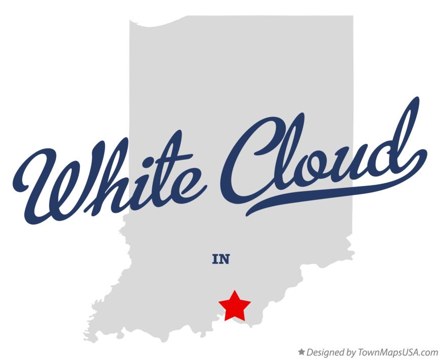 Map of White Cloud Indiana IN