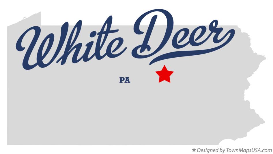 Map of White Deer Pennsylvania PA