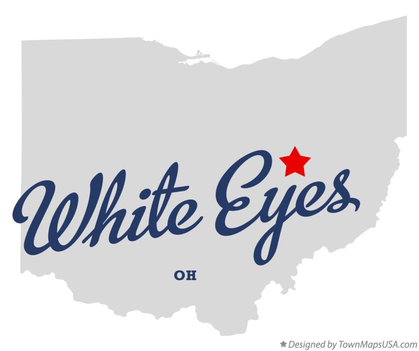 Map of White Eyes Ohio OH