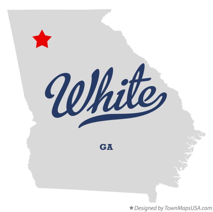 Map of White Georgia GA