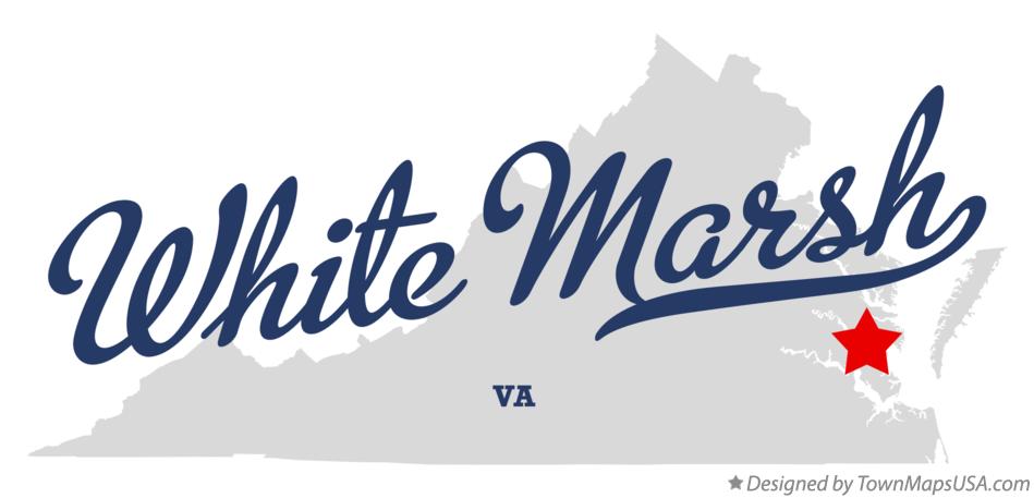 Map of White Marsh Virginia VA