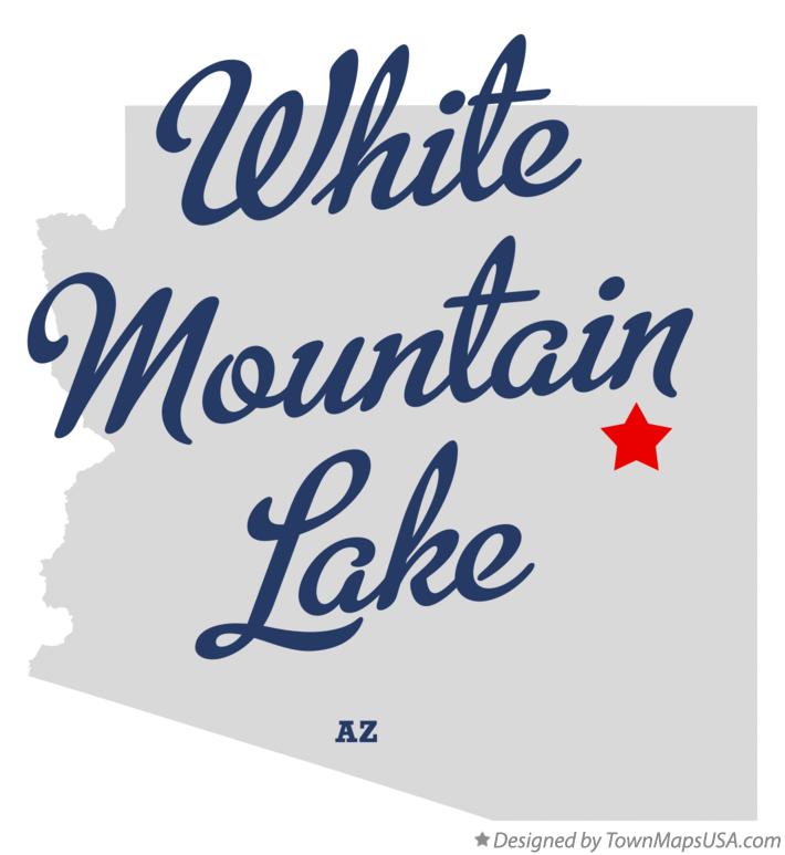 Map of White Mountain Lake Arizona AZ