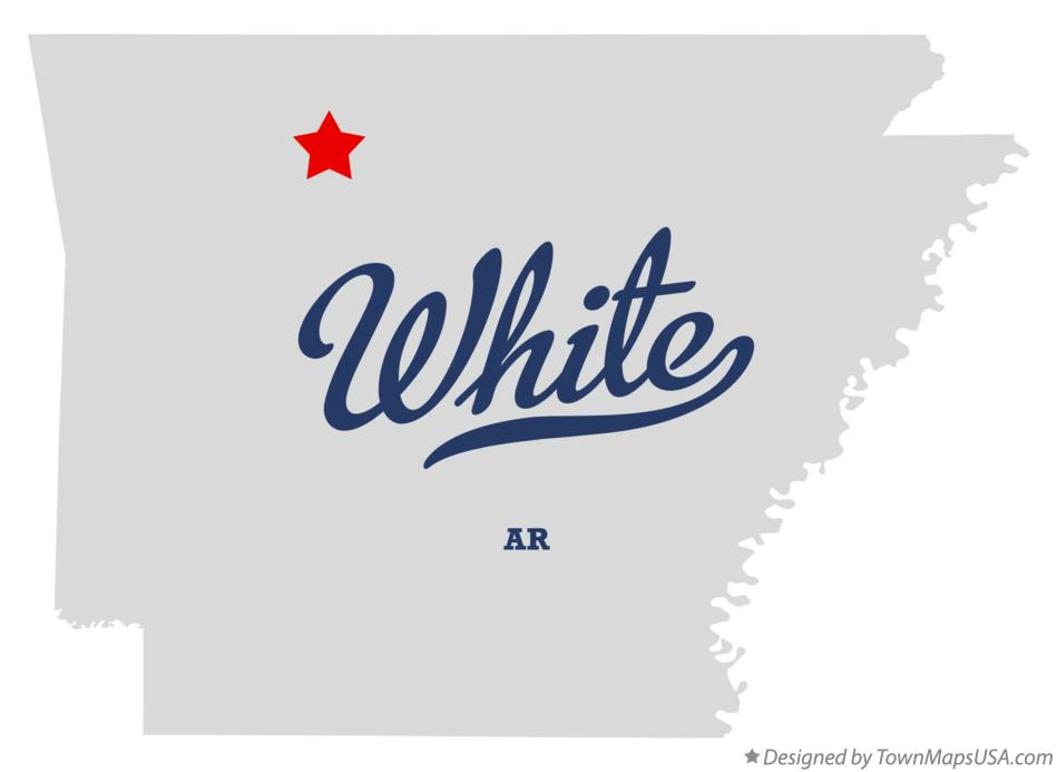 Map of White Arkansas AR
