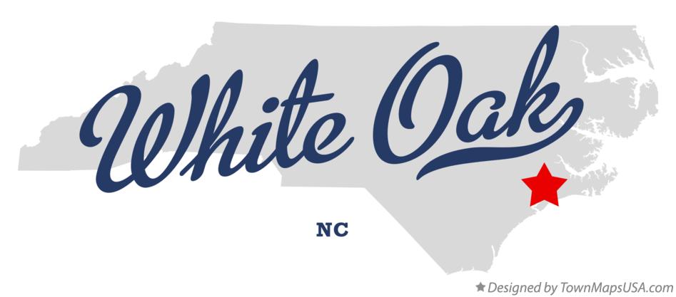 Map of White Oak North Carolina NC