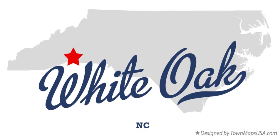 Map of White Oak North Carolina NC