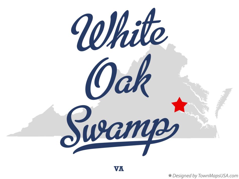 Map of White Oak Swamp Virginia VA