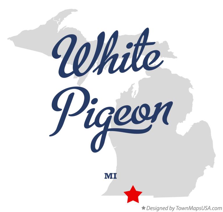 Map of White Pigeon Michigan MI