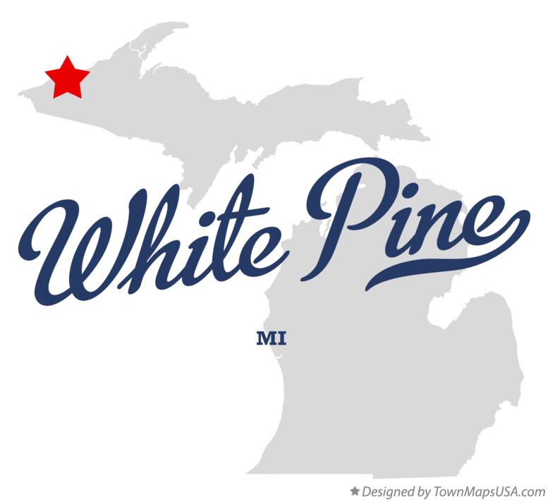 Map of White Pine Michigan MI