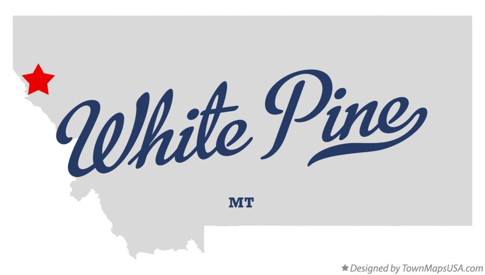 Map of White Pine Montana MT