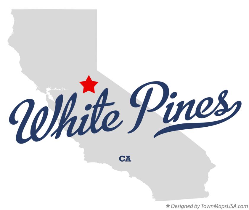 Map of White Pines California CA