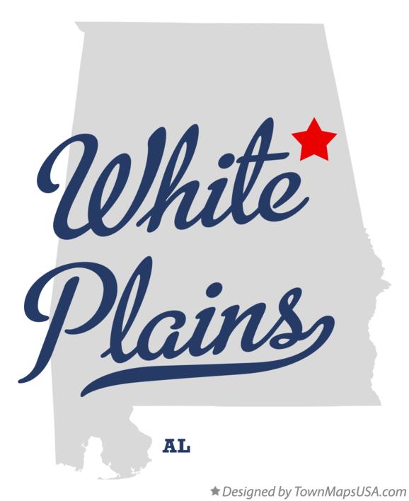 Map of White Plains Alabama AL