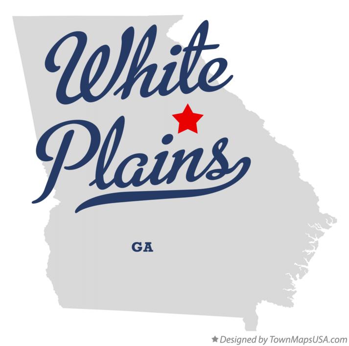 Map of White Plains Georgia GA