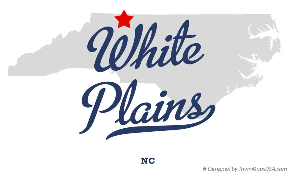 Map of White Plains North Carolina NC