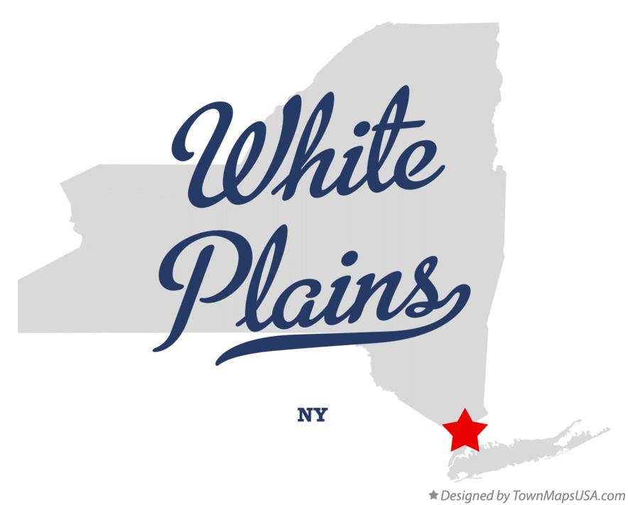 Map of White Plains New York NY