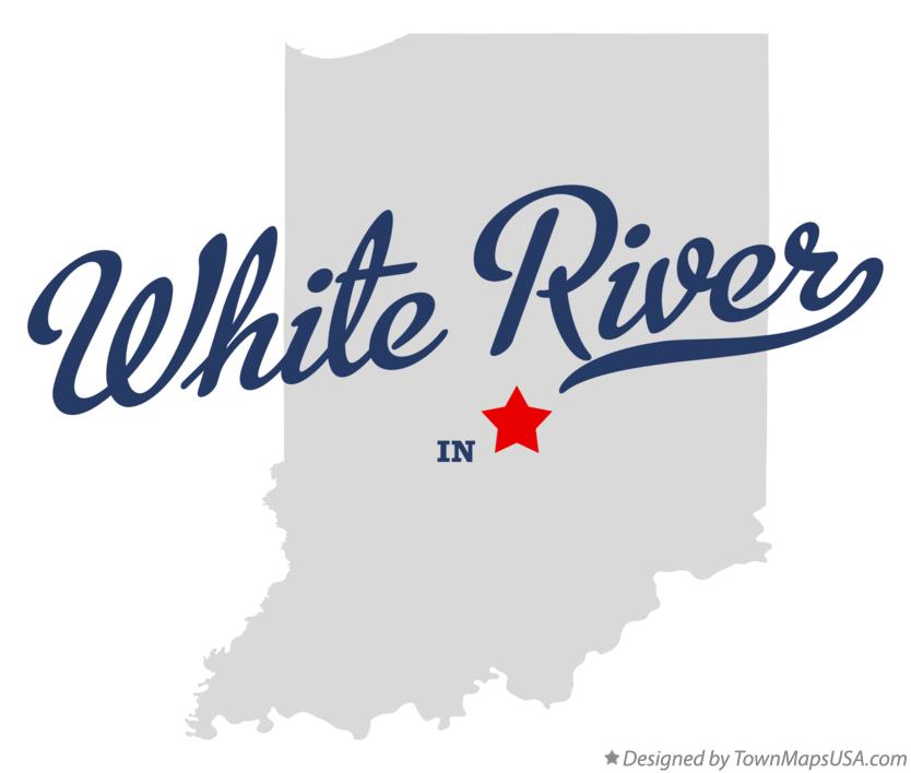 Map of White River Indiana IN