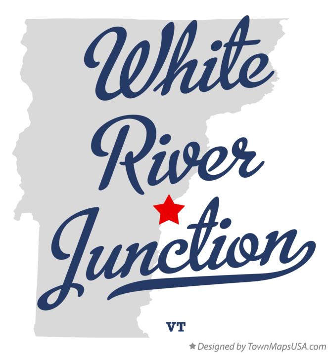 Map of White River Junction Vermont VT