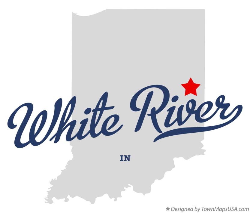 Map of White River Indiana IN