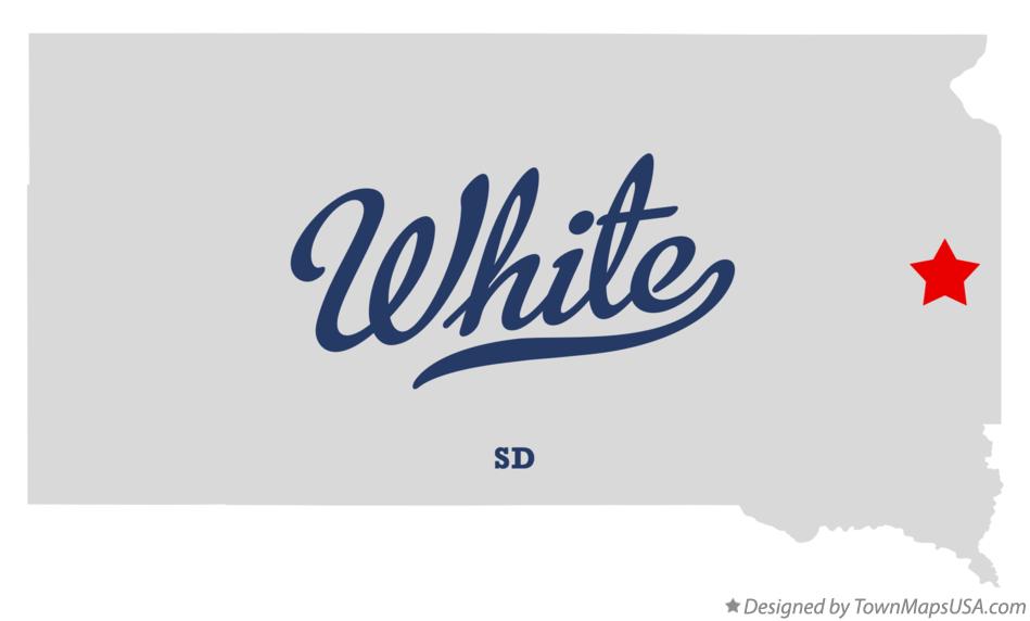 Map of White South Dakota SD