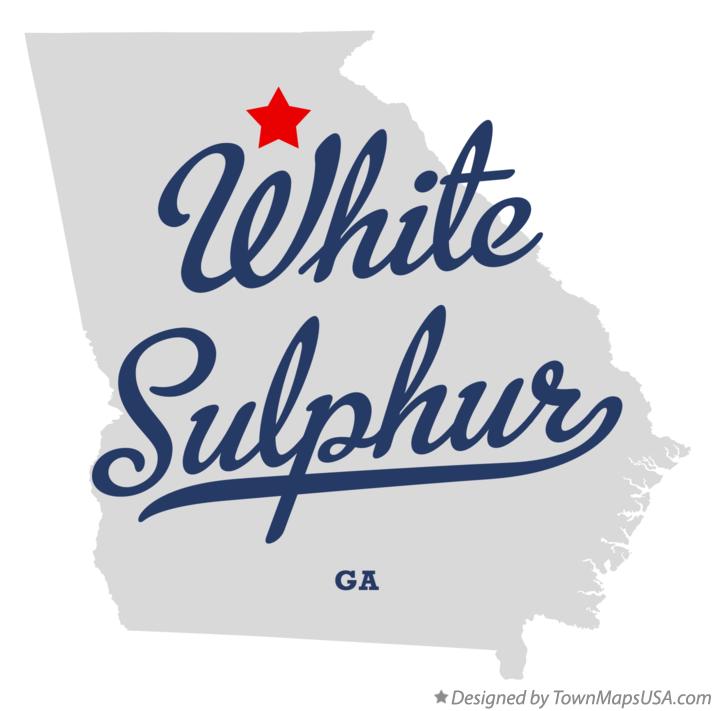 Map of White Sulphur Georgia GA