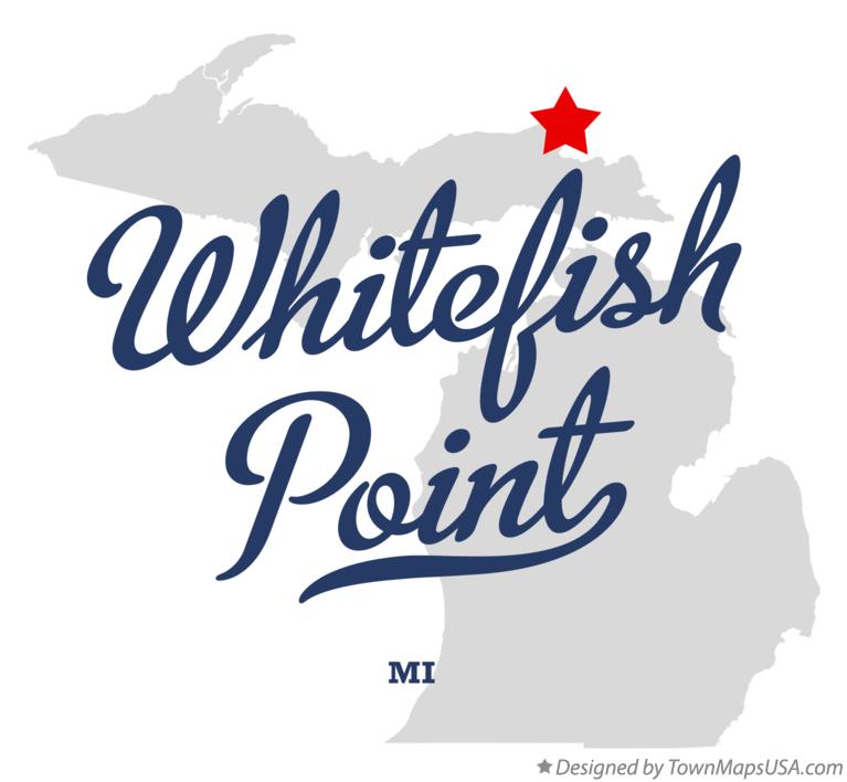 Map of Whitefish Point Michigan MI