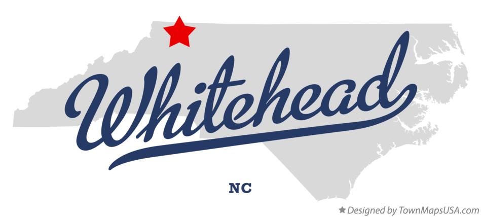 Map of Whitehead North Carolina NC
