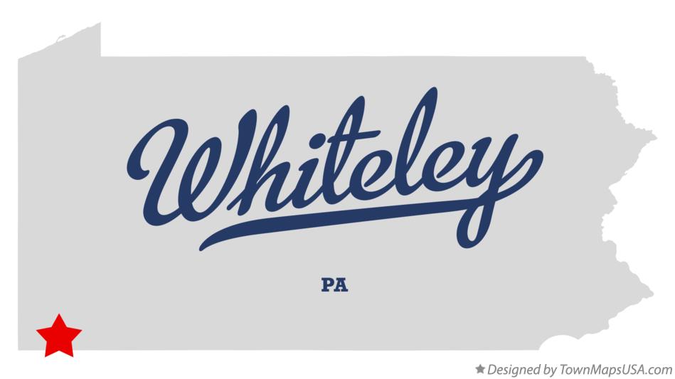 Map of Whiteley Pennsylvania PA