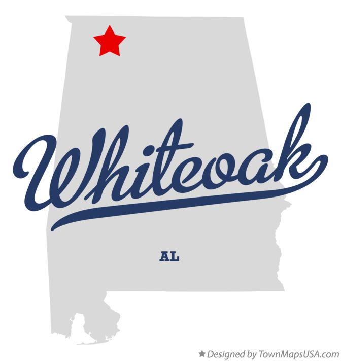 Map of Whiteoak Alabama AL