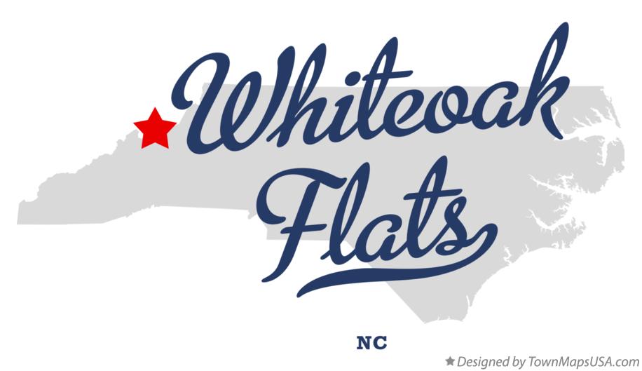 Map of Whiteoak Flats North Carolina NC