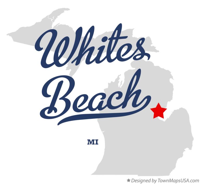 Map of Whites Beach Michigan MI