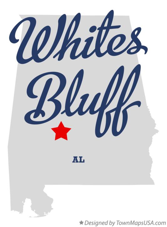 Map of Whites Bluff Alabama AL