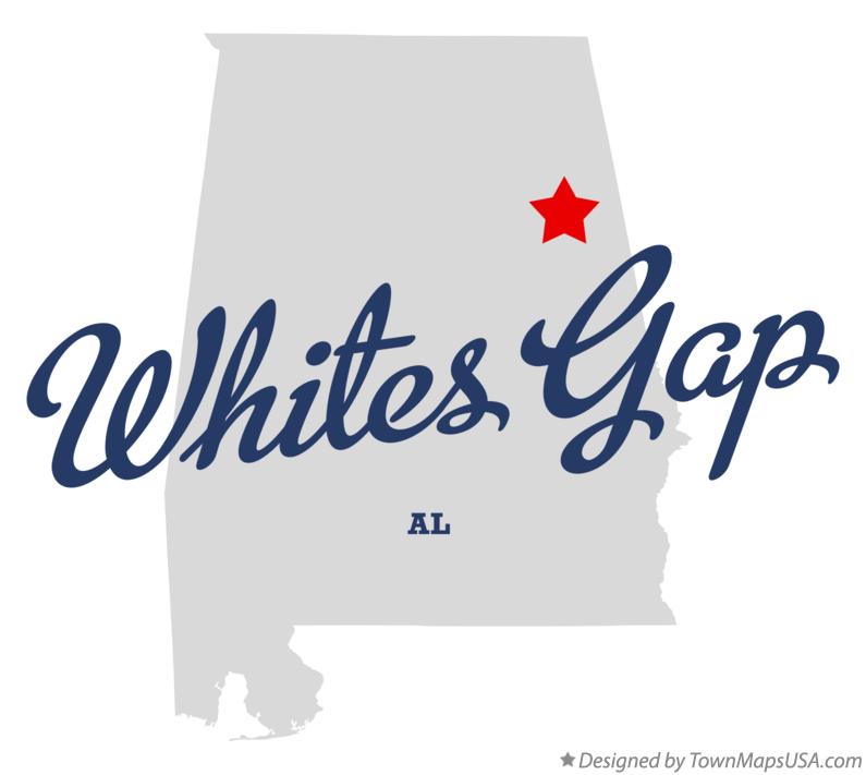 Map of Whites Gap Alabama AL