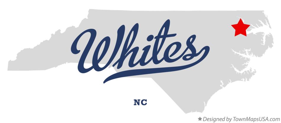 Map of Whites North Carolina NC