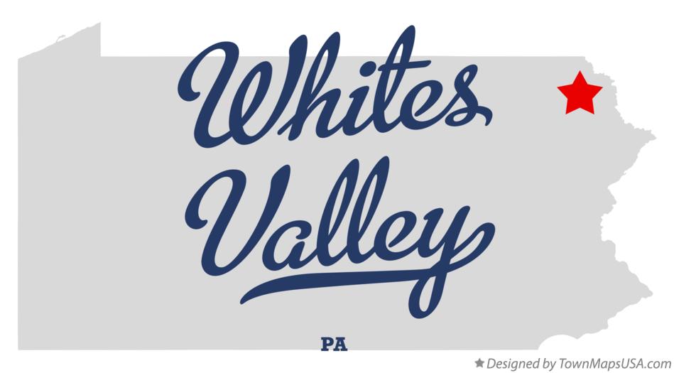 Map of Whites Valley Pennsylvania PA