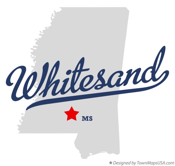 Map of Whitesand Mississippi MS