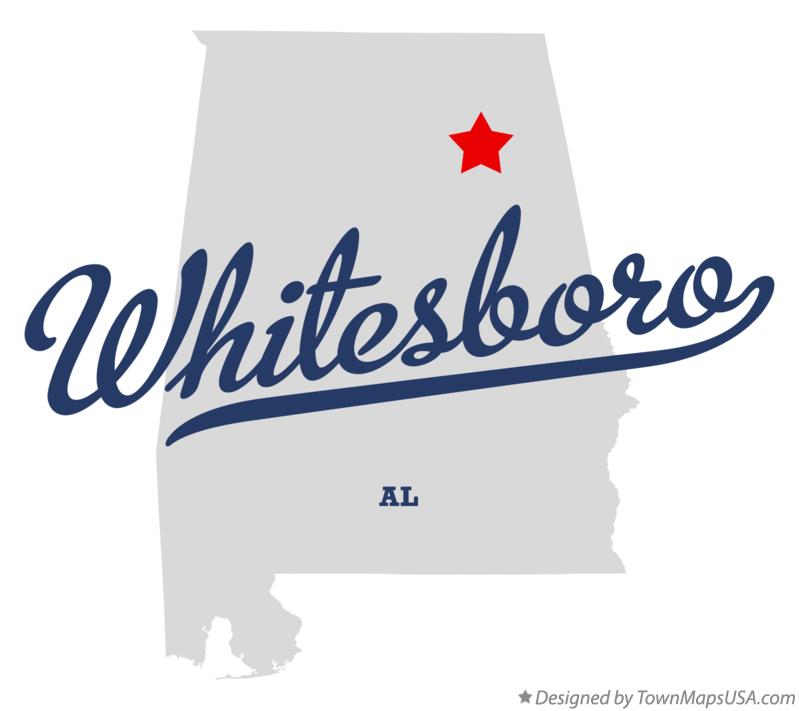 Map of Whitesboro Alabama AL