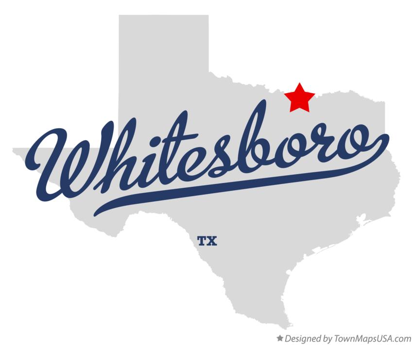 Map of Whitesboro Texas TX