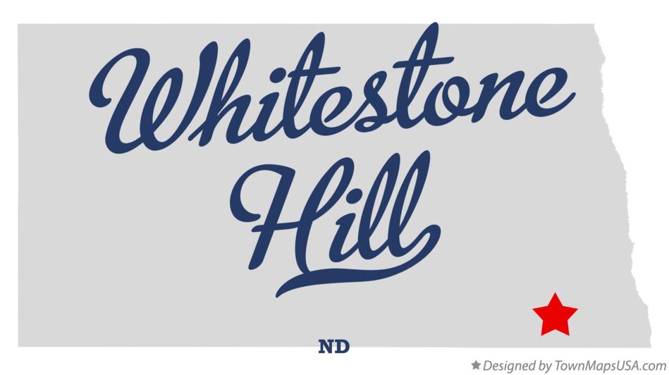Map of Whitestone Hill North Dakota ND