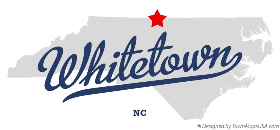 Map of Whitetown North Carolina NC