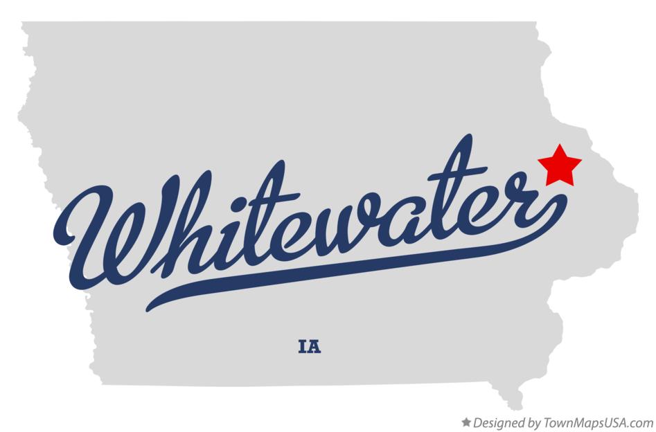 Map of Whitewater Iowa IA