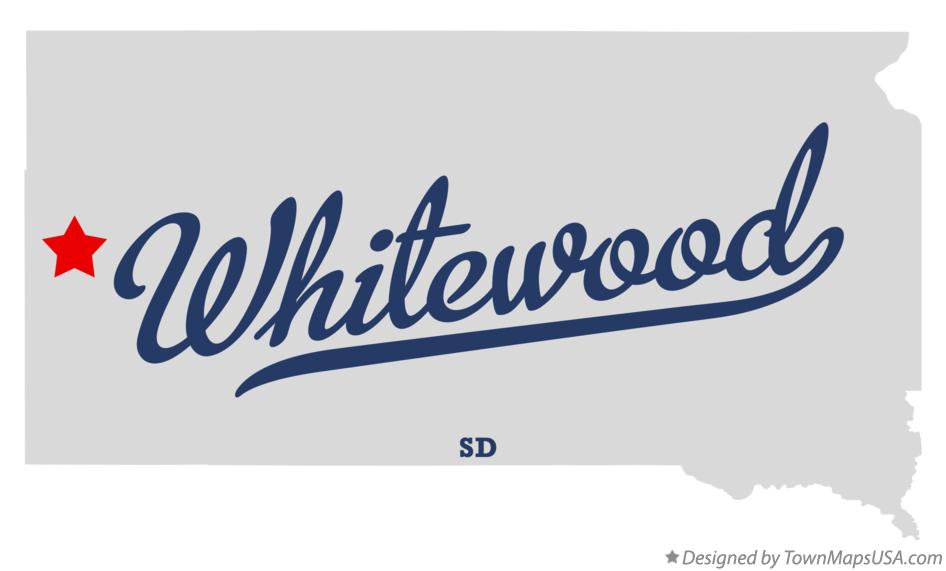 Map of Whitewood South Dakota SD