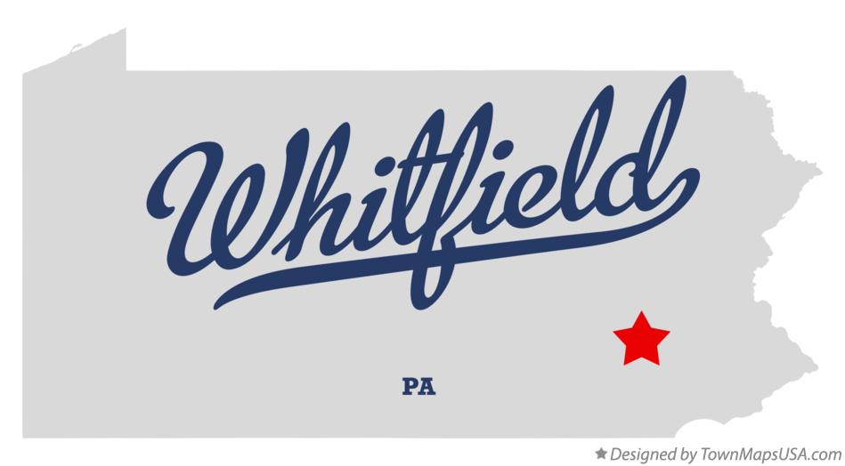 Map of Whitfield Pennsylvania PA