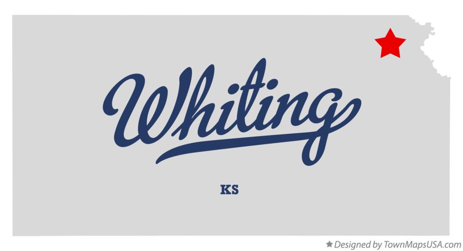 Map of Whiting Kansas KS